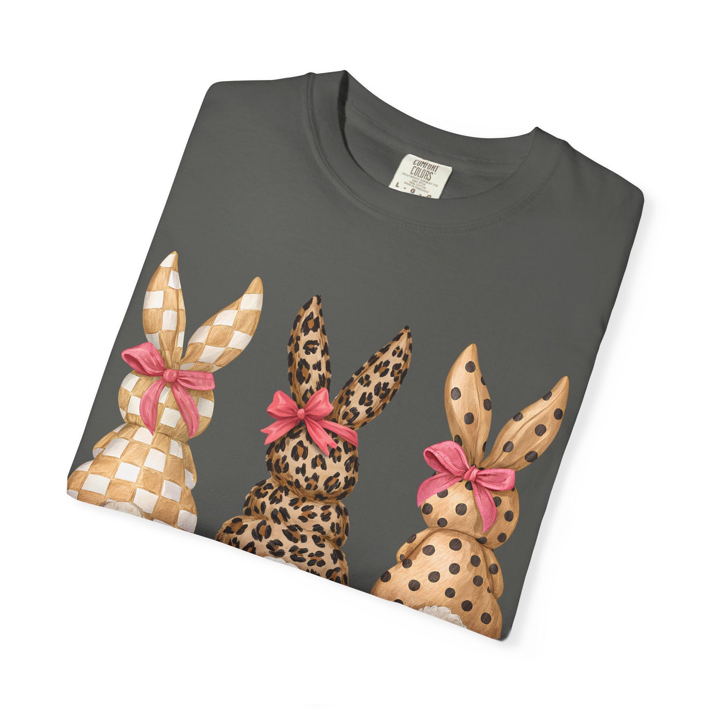 Easter Bunny Trio T-Shirt — Patterned Bunny Back Print