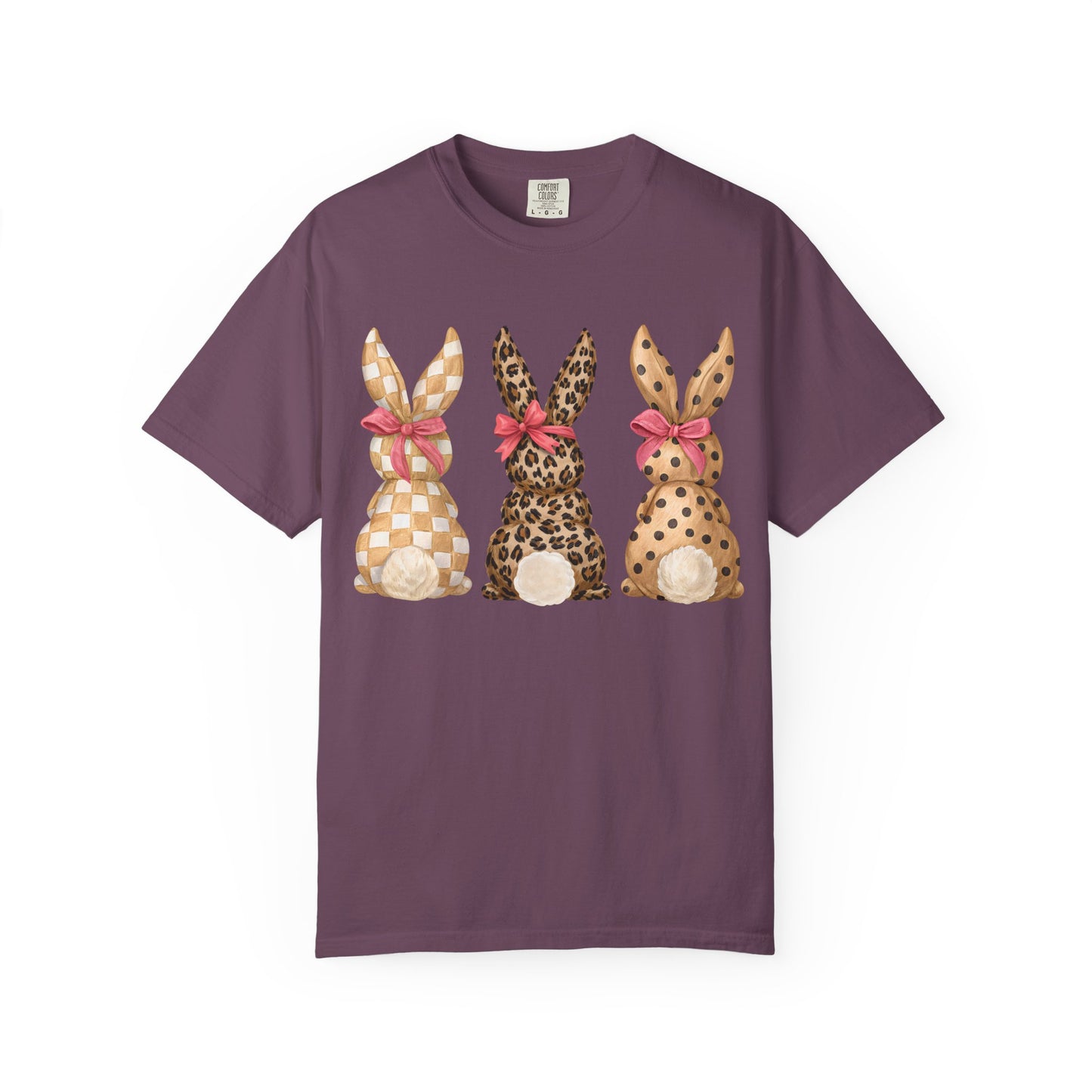 Easter Bunny Trio T-Shirt — Patterned Bunny Back Print