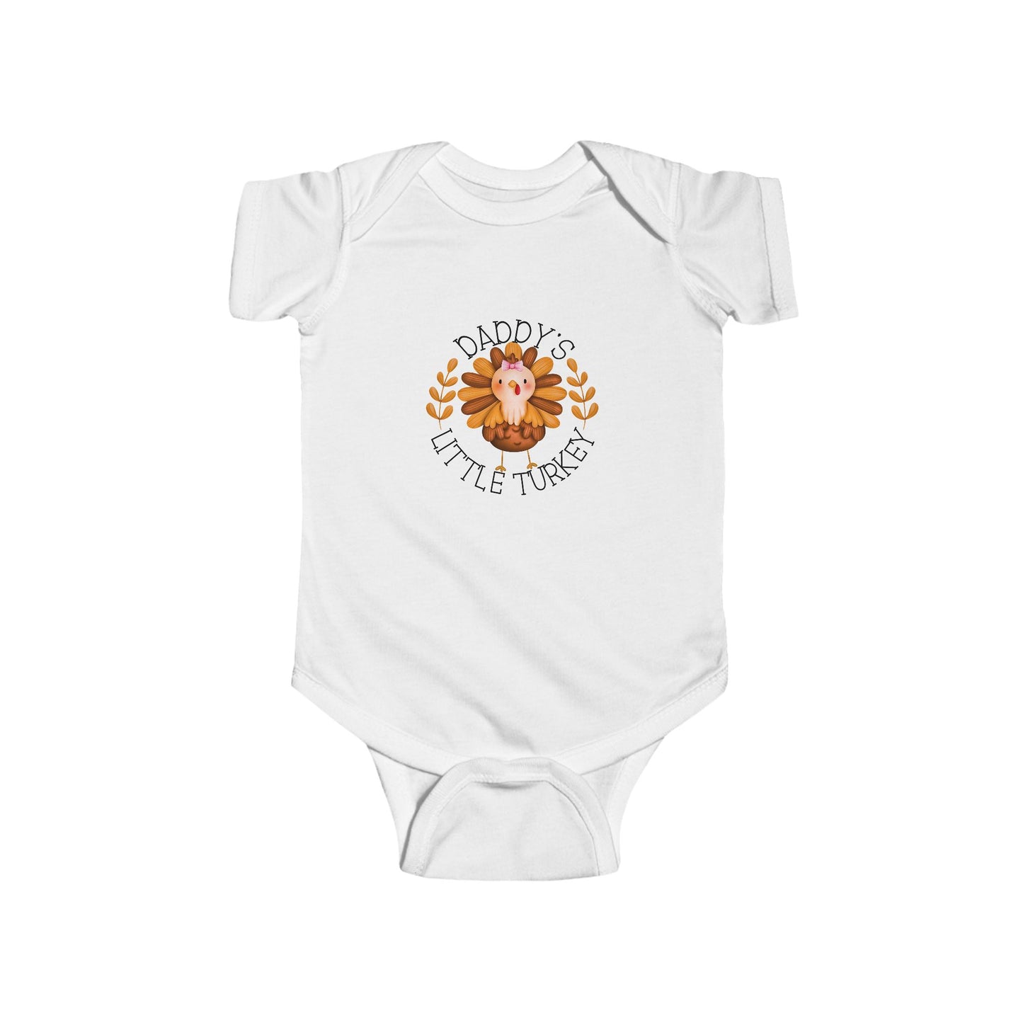 Baby Bodysuit - Daddy's Little Turkey Design