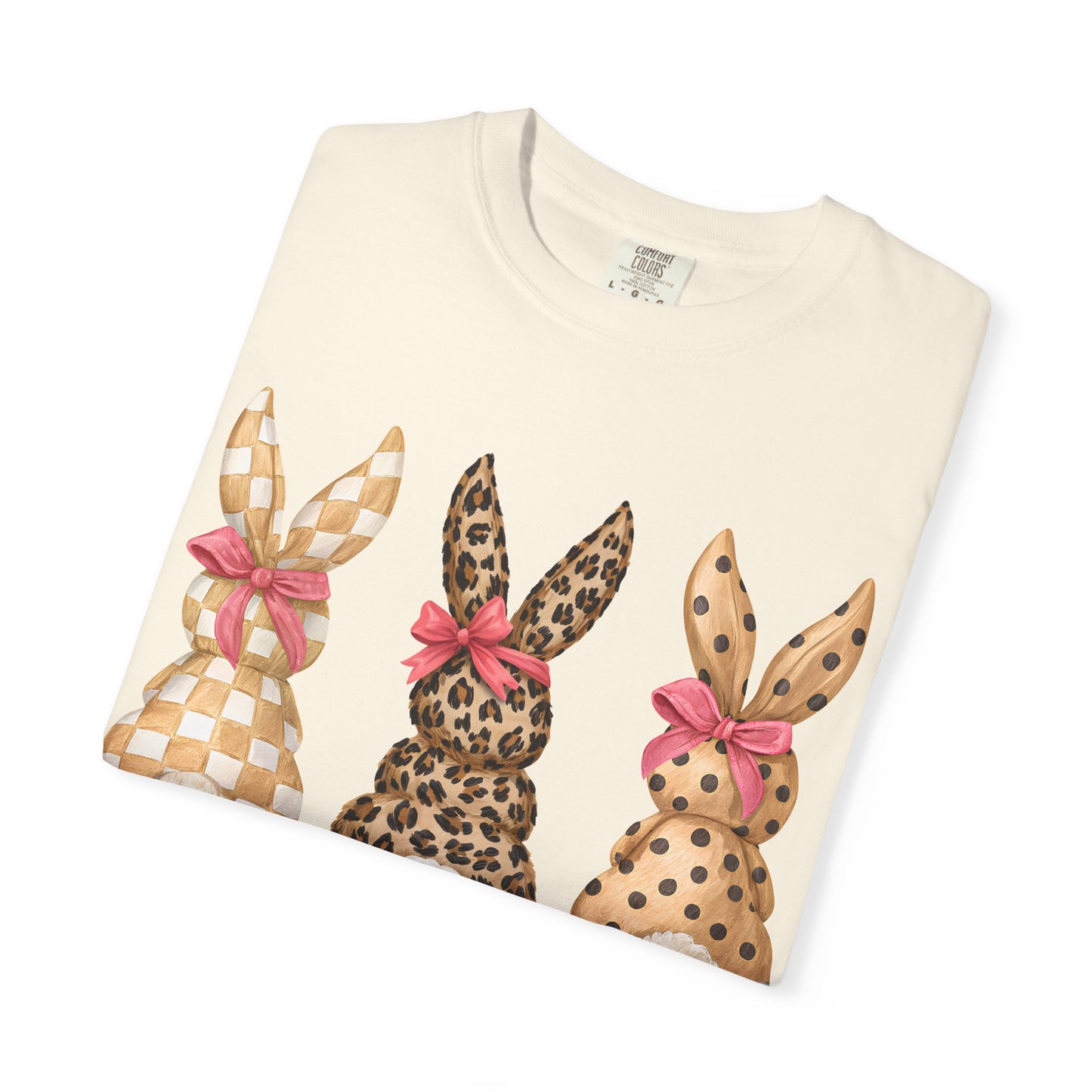 Easter Bunny Trio T-Shirt — Patterned Bunny Back Print